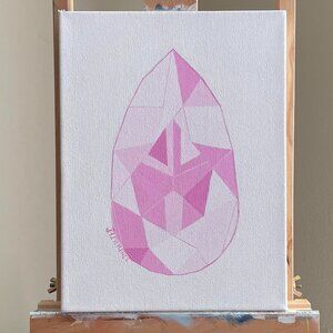 Small Pink Pear Diamond